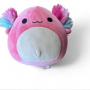 Pink and white Axolotl Squishmallow